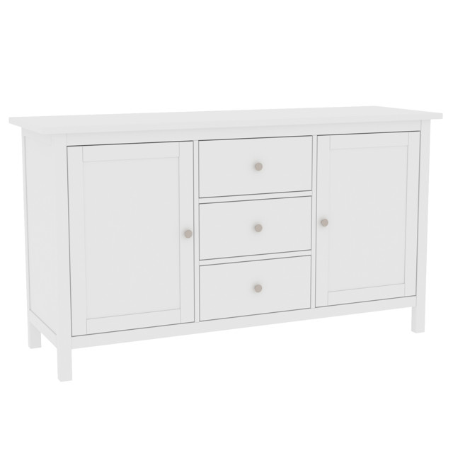 комод Кантри 3 ящика 2 двери 1600х500х891мм белая сосна