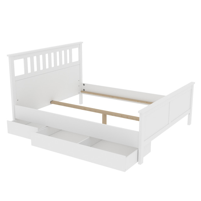 ящик для кровати Кантри 576х660х190мм белый сосна