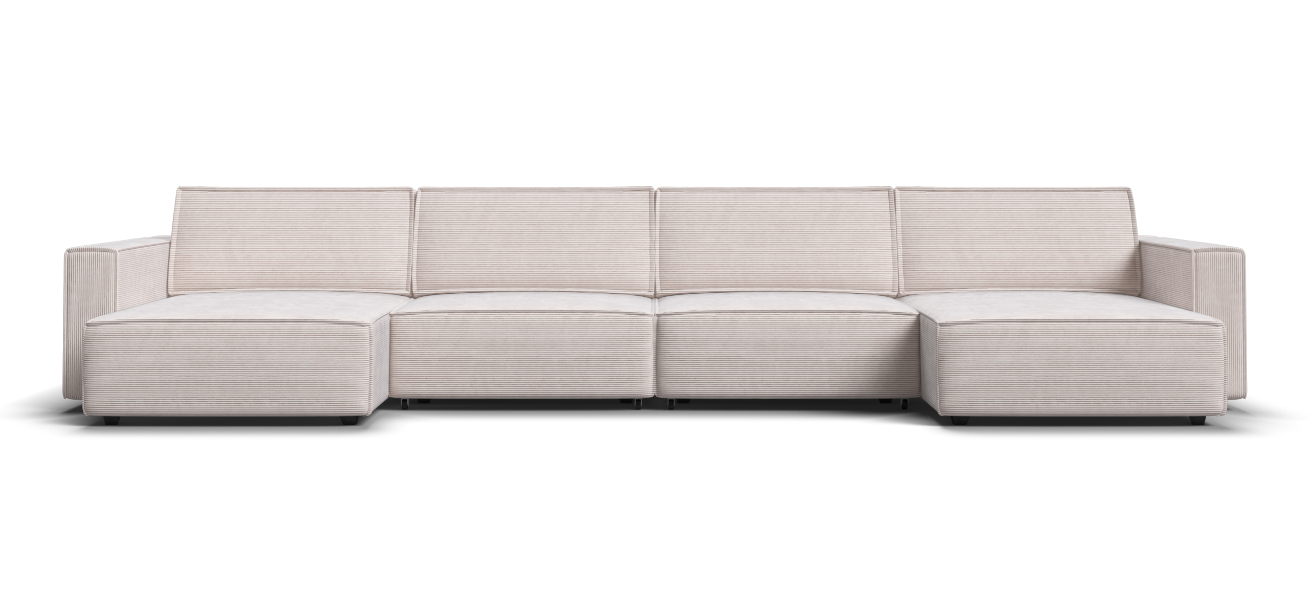 П-образный диван Босс Софт Модуль Вельвет Корд бежевый