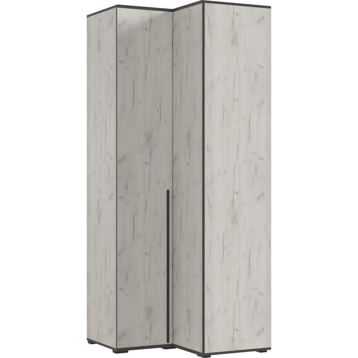 Шкаф угловой двухстворчатый «Норд», 906×906×2236 мм, цвет крафт белый