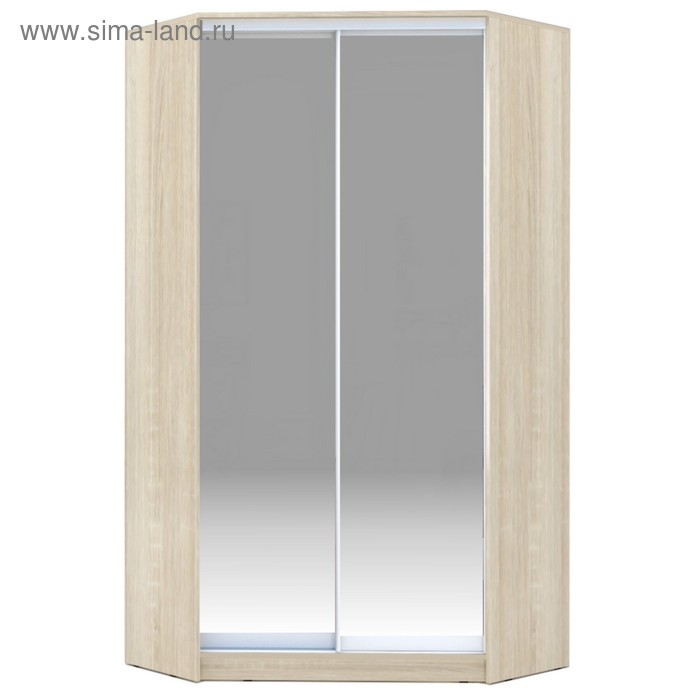 Угловой шкаф-купе Хит-У-22-4-88, 1100×1100×2200 мм, матовое стекло, цвет дуб сонома