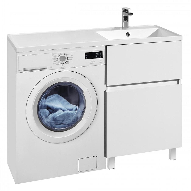 Тумба под раковину Aquaton Лайн 60 1A232101LF010 цвет Белый глянец