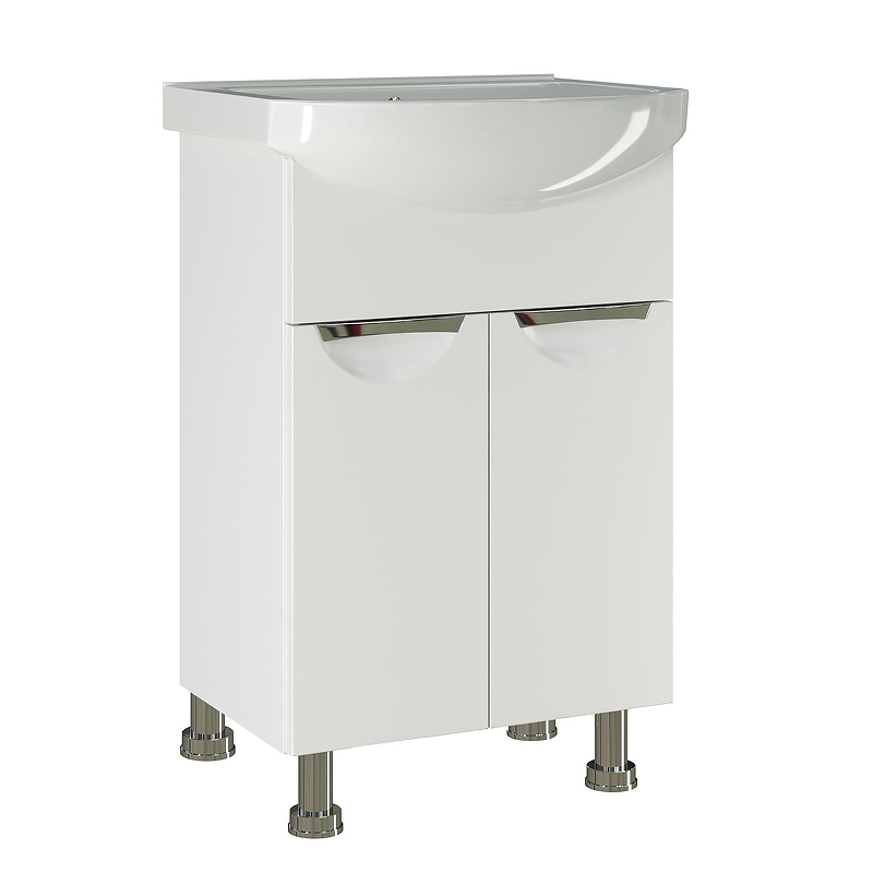 Тумба под раковину Mixline Этьен 55 542404 цвет Белый