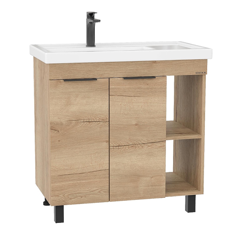 Тумба под раковину Onika Легран 80 108063 цвет Дуб галифакс