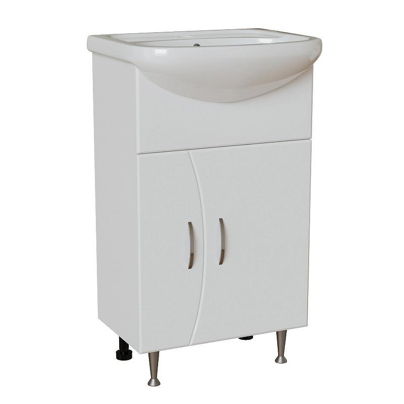 Тумба под раковину Mixline Эталон 50 557789 цвет Белый