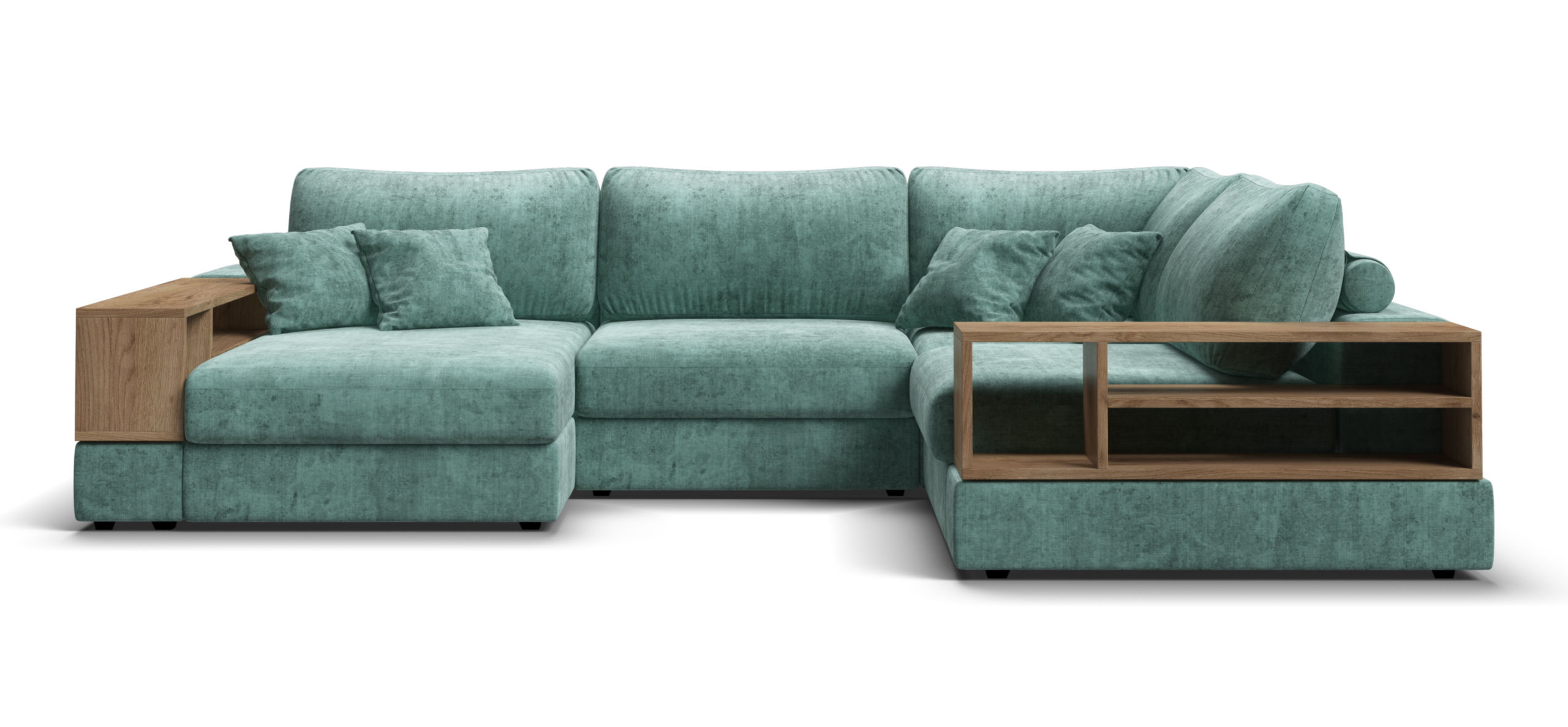 П-образный диван-кровать Босс Модуль Шенилл Глосс минт