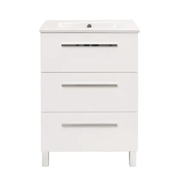 Тумба под раковину напольная Мадрид Квадро 60 см цвет белый