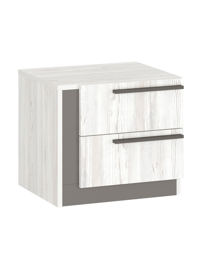 Тумба прикроватная «Винтер – 13», 450×420×400 мм, цвет винтерберг/тёмно–серый