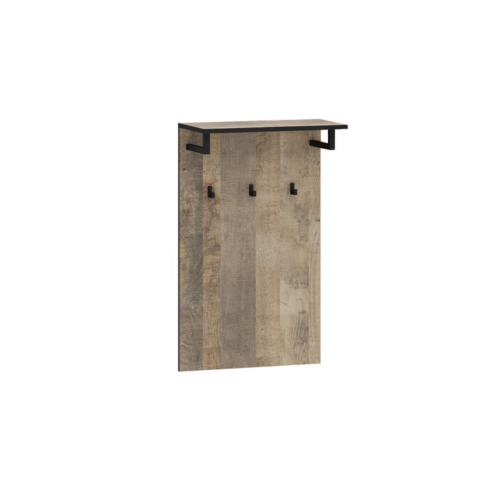 Вешалка навесная в прихожую «Фолк», 550×280×900 мм, цвет дуб гранж песочный