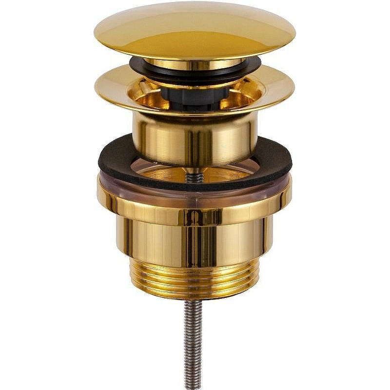 Донный клапан Remer 905CCR114DO click-clack Золото глянцевое