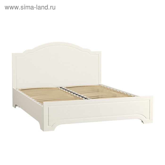 Кровать двуспальная «Ливерпуль 11.08», с ортопедическим основанием, 1600×2000 мм, цвет белый/ясень ваниль