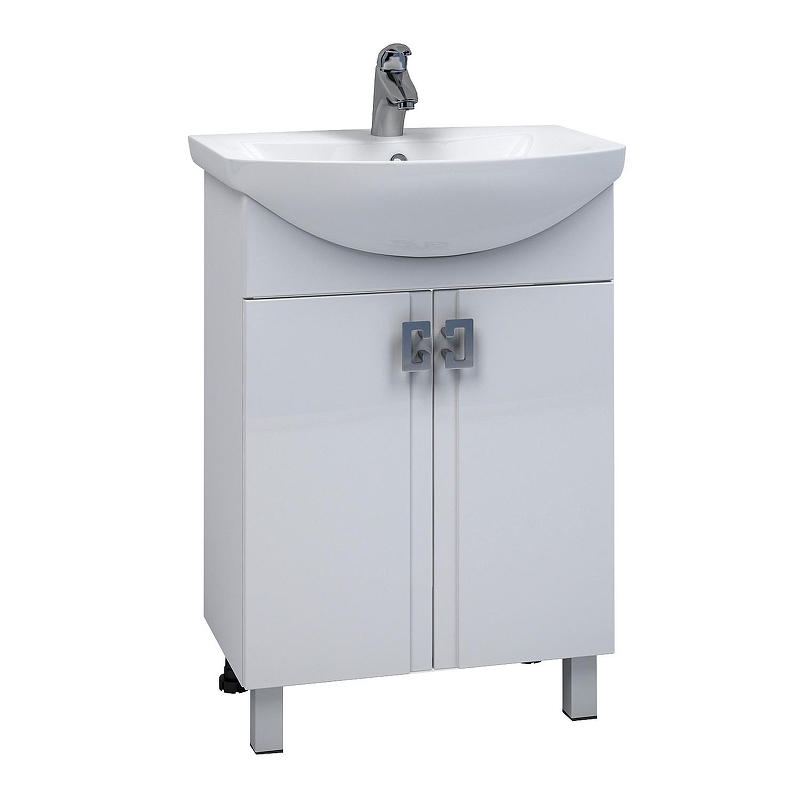 Тумба под раковину Mixline Квадро 55 551699 цвет Белый