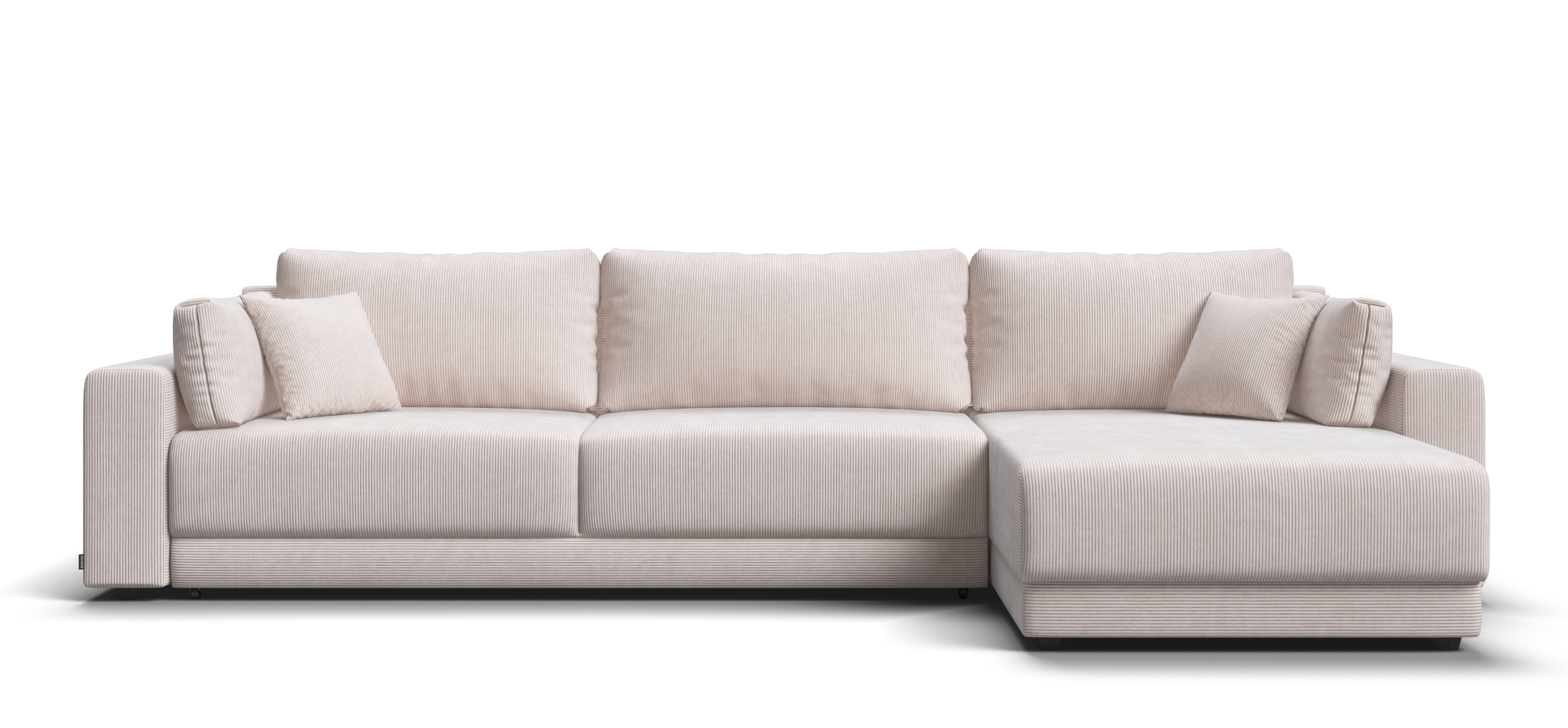 Угловой диван Босс Прайм Макс Вельвет Корд бежевый