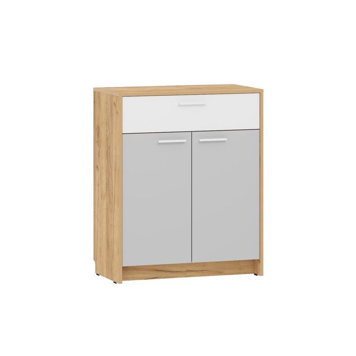 Тумба в прихожую «Нортон», 750×400×916 мм, цвет дуб крафт золотой/белый/серый