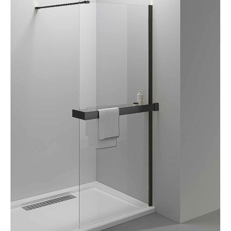 Душевая перегородка Vincea Walk-In HR 90 VSW-4HR900CLB профиль Черный матовый стекло прозрачное