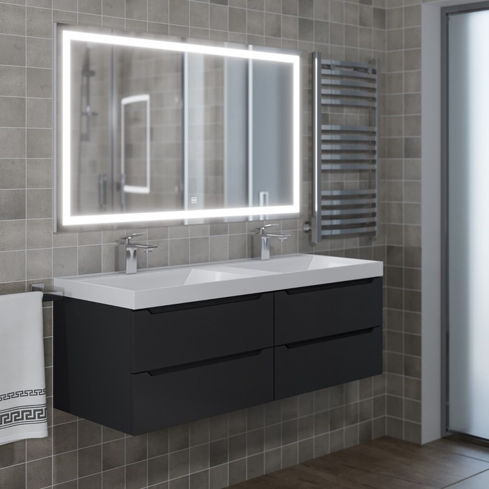 Тумба подвесная Uperwood, под раковину Uperwood Tanos 120, цвет чёрный