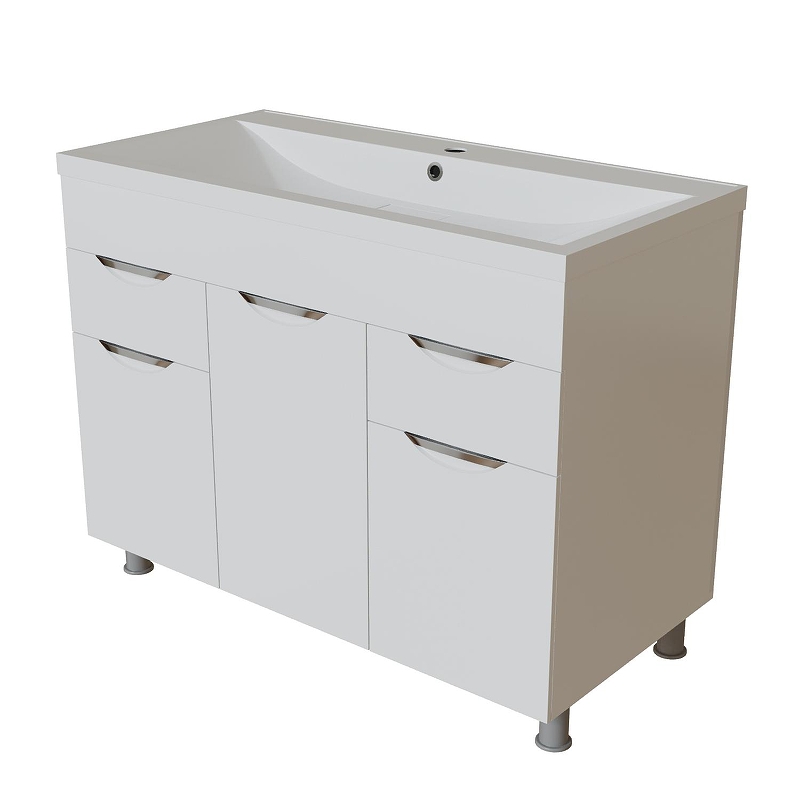 Тумба под раковину Mixline Этьен 100 553776 цвет Белый