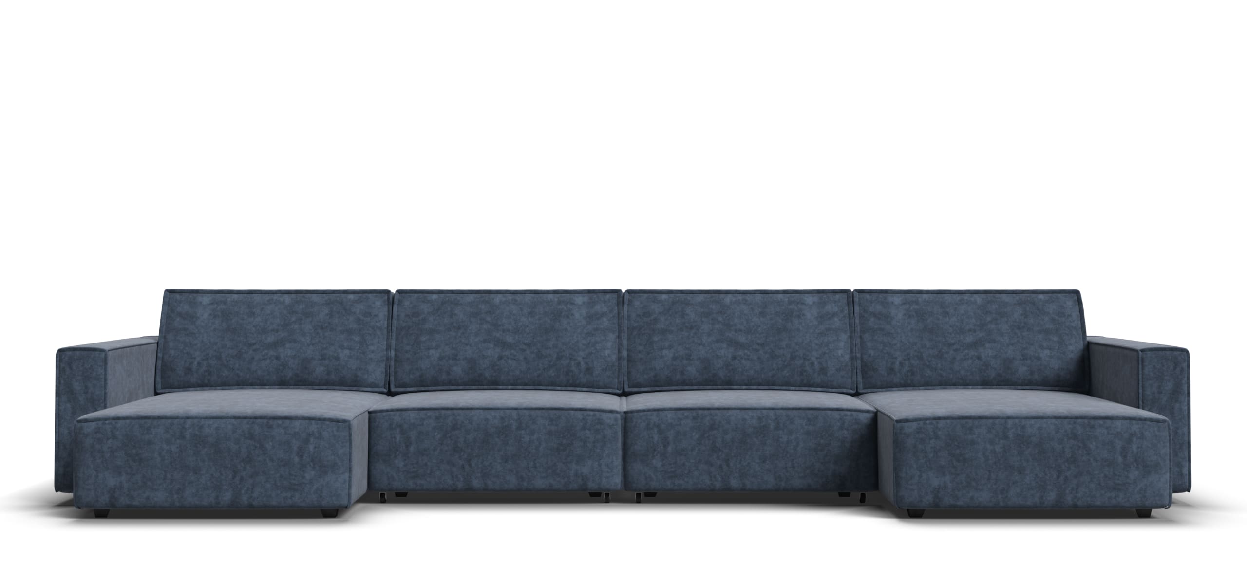 П-образный диван Босс Софт Модуль Велюр Роял синий