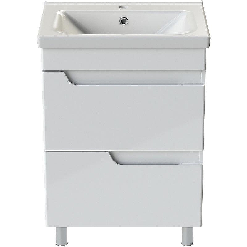 Тумба с раковиной Orange Topline-Milano 60 TM60-02+RA Белый глянец