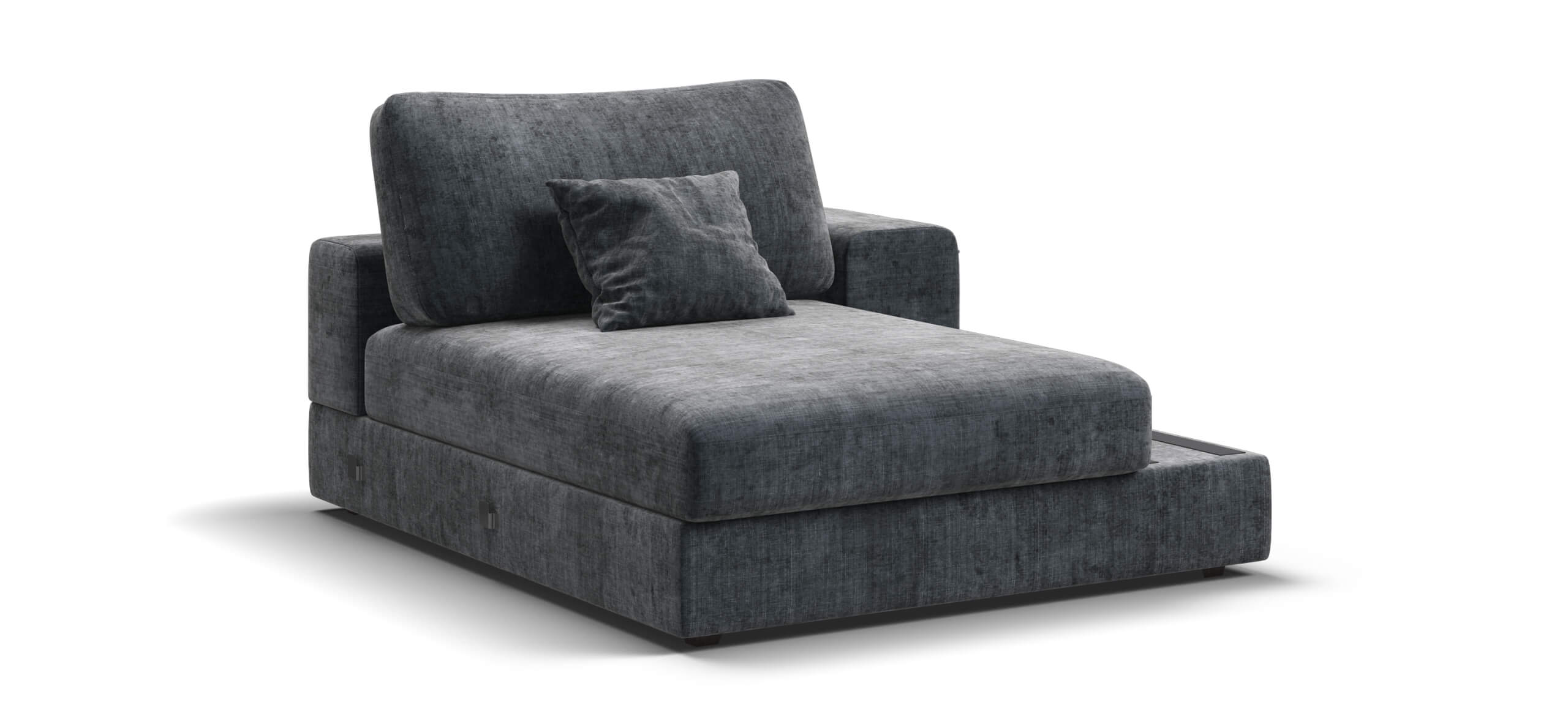 Босс Модуль оттоманка правая Шенилл Глосс карбон