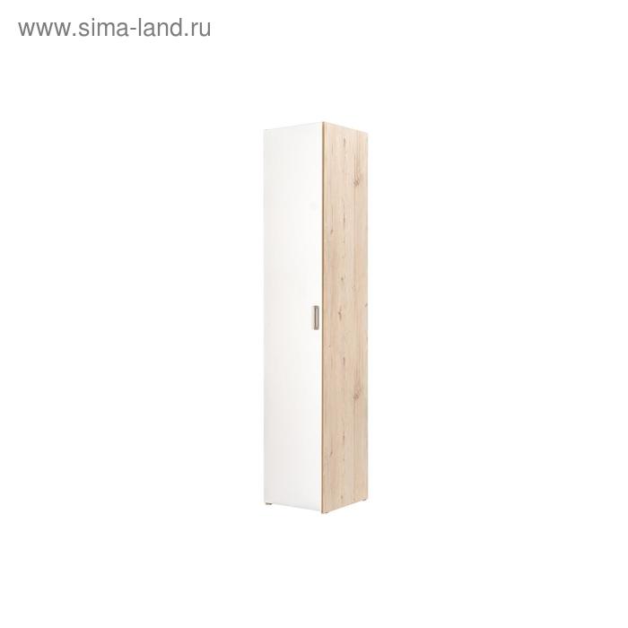 Шкаф - пенал «Веста 08.49», 434×509×2300 мм, цвет гаскон пайн светлый/белый шагрень