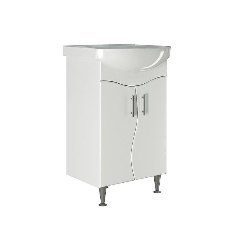 Тумба под раковину Mixline Ангара 52 556875 цвет Белый
