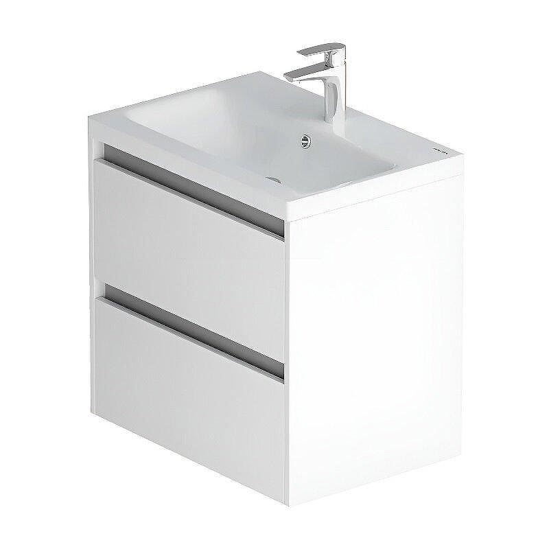 Тумба под раковину AM.PM Pulse 60 M91FHX0602WG подвесная цвет Белый глянец Графит