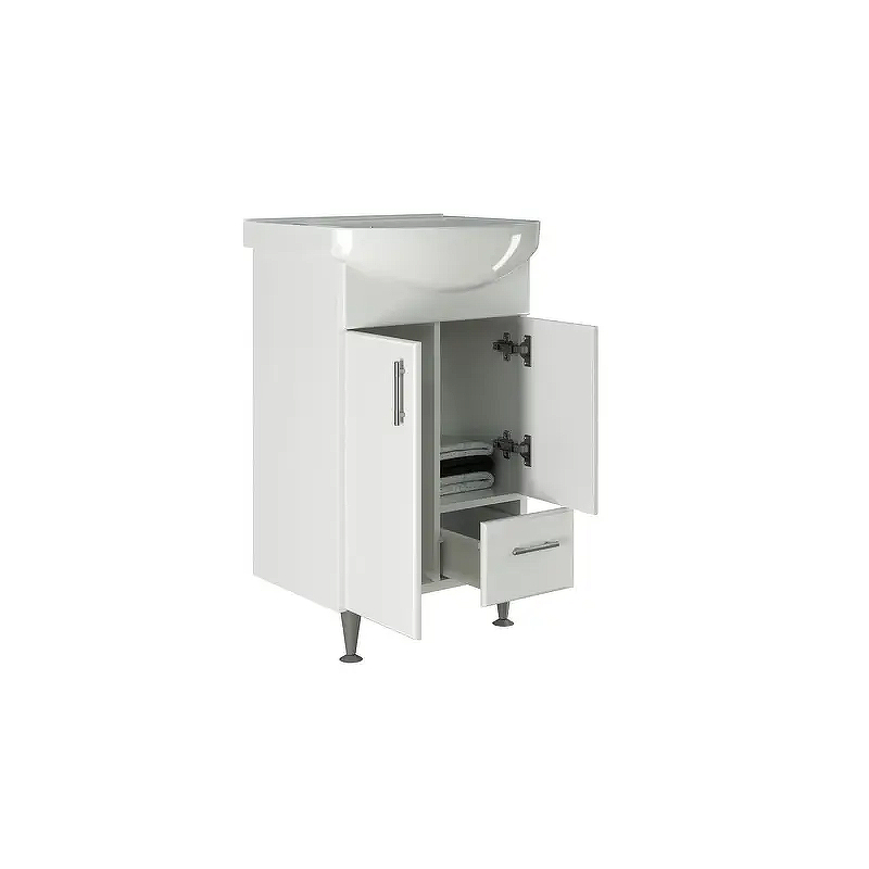 Тумба под раковину Mixline Веста 50 557791 цвет Белый