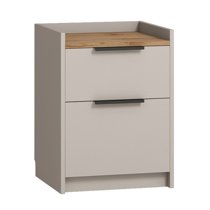 Тумба прикроватная «Авелона», 432×386×581 мм, цвет кашемир светлый/дуб вотан