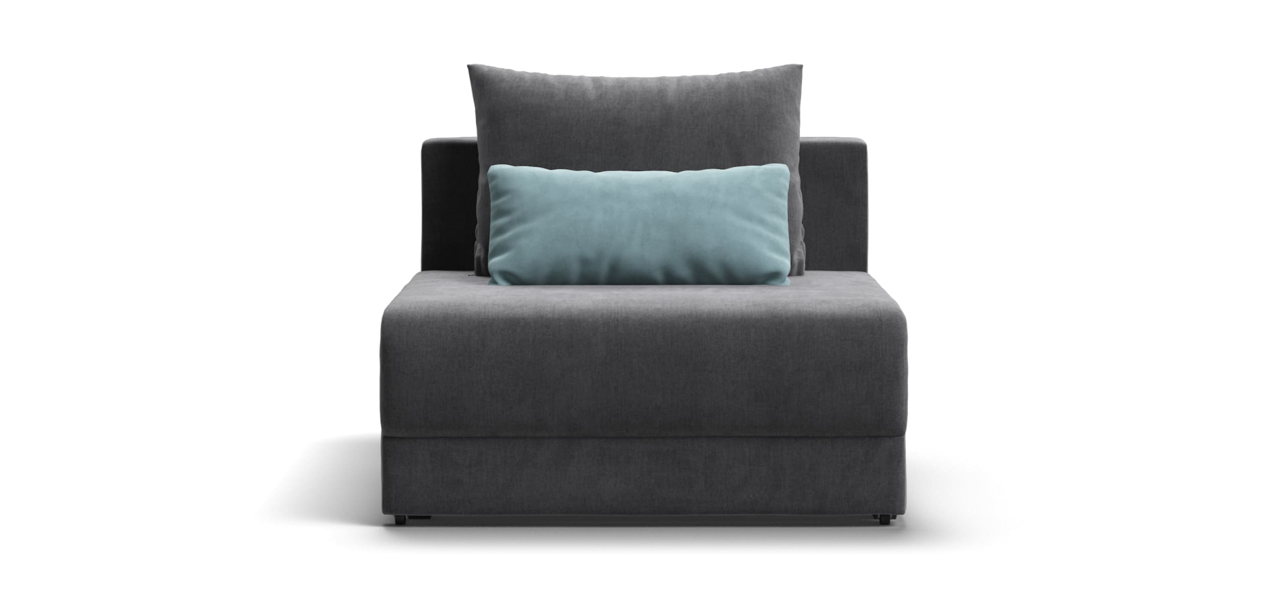 Ричмонд Модуль спальное место Велюр Монолит серый