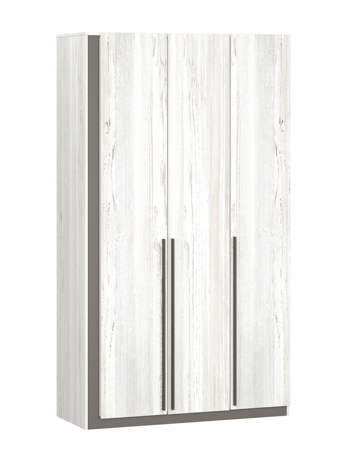 Шкаф трёхстворчатый «Винтер–3», 1300×570×2300 мм, цвет винтерберг/тёмно–серый