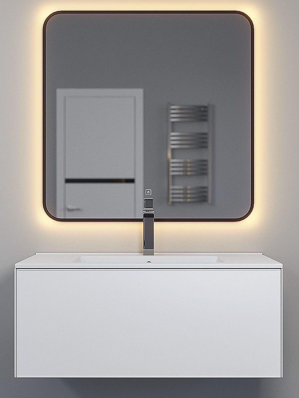 Тумба под раковину Uperwood Parma Premium 85 3930205466 подвесная цвет Белый матовый