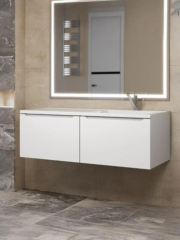 Тумба под раковину Uperwood Tanos 120 R 291020263 подвесная цвет Белый матовый