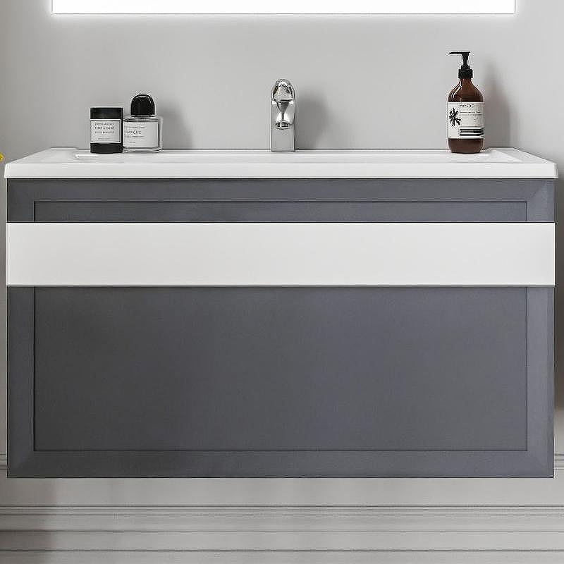 Тумба под раковину Бриклаер Берлин 100 4627125416125 подвесная Оникс серый