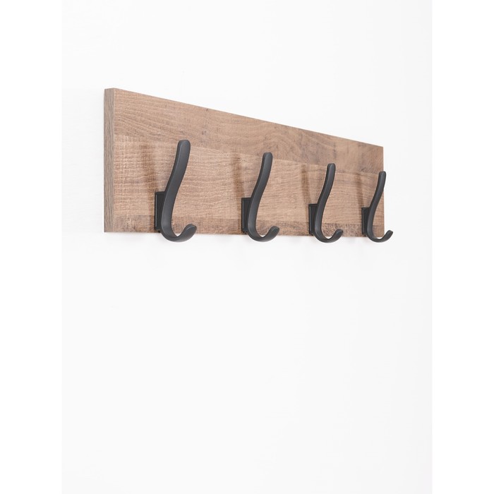 Вешалка навесная в прихожую «Стронг 15.05», 740×76×180 мм, цвет дуб гранж колониальный