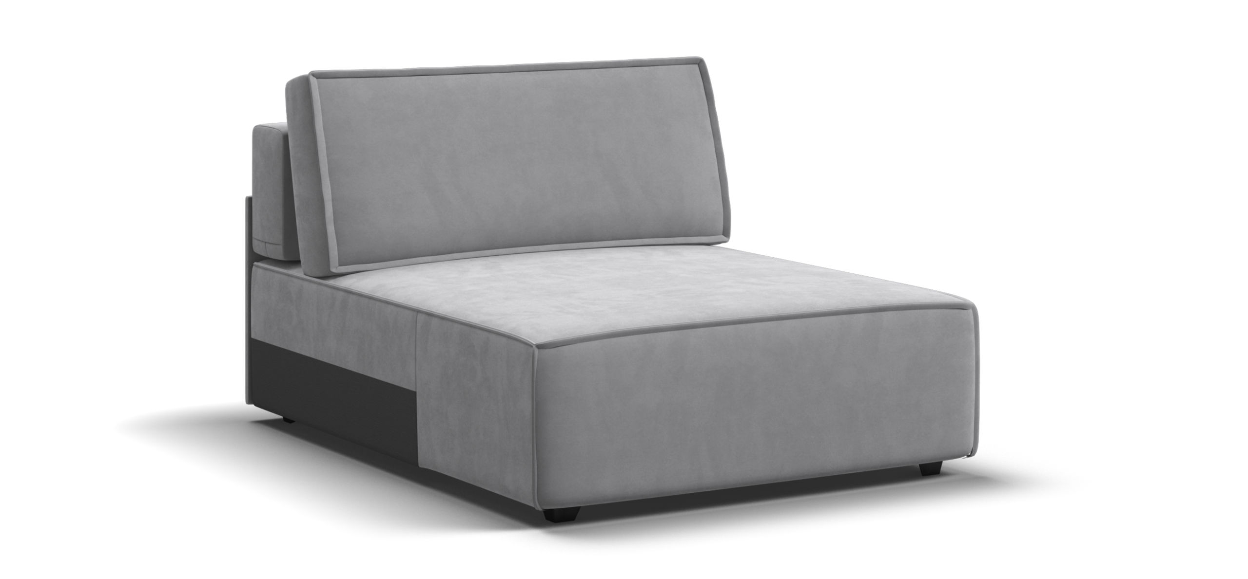 Босс Софт Модуль оттоманка Велюр Монолит сталь