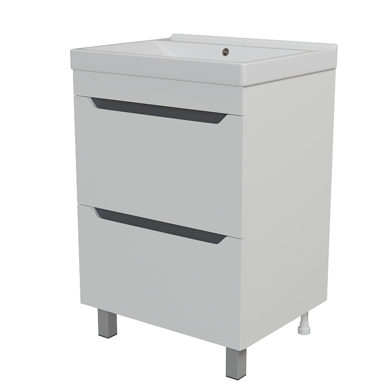 Тумба под раковину Mixline Лайн 60 555470 цвет Белый