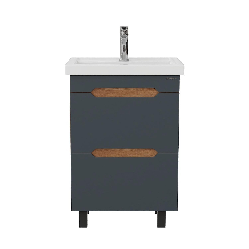 Тумба под раковину Onika Айленд 50 105042 цвет Дуб крафт золотой Графит
