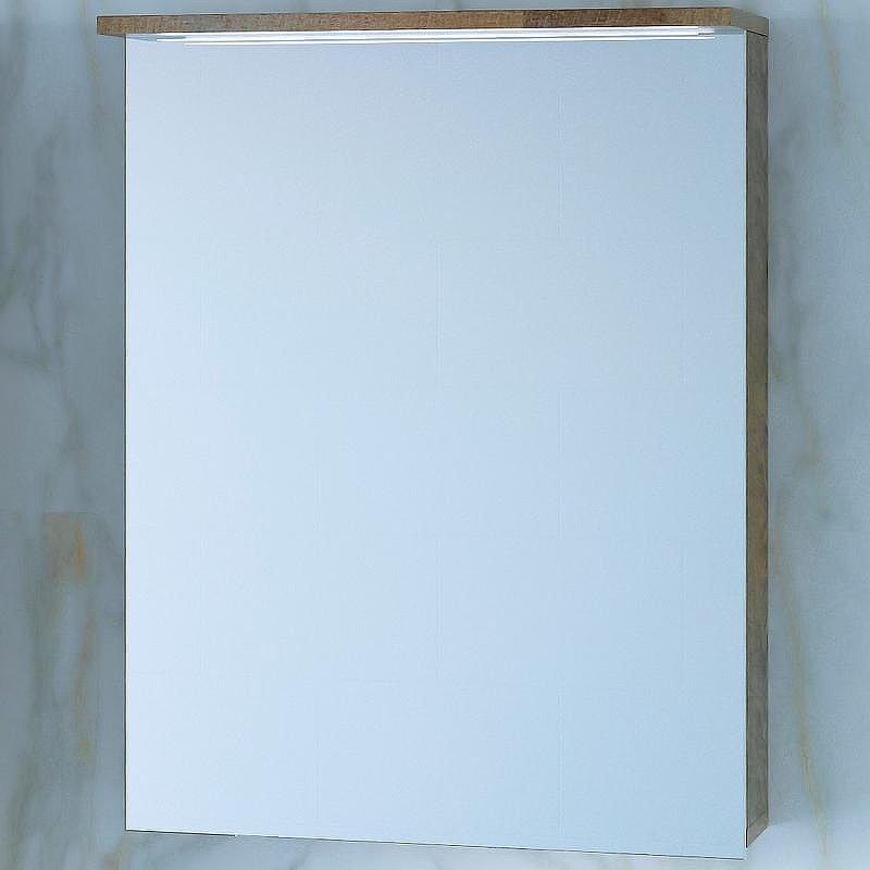 Зеркальный шкаф Бриклаер Кристалл 56 4627125417221 с подсветкой Дуб гранж песочный