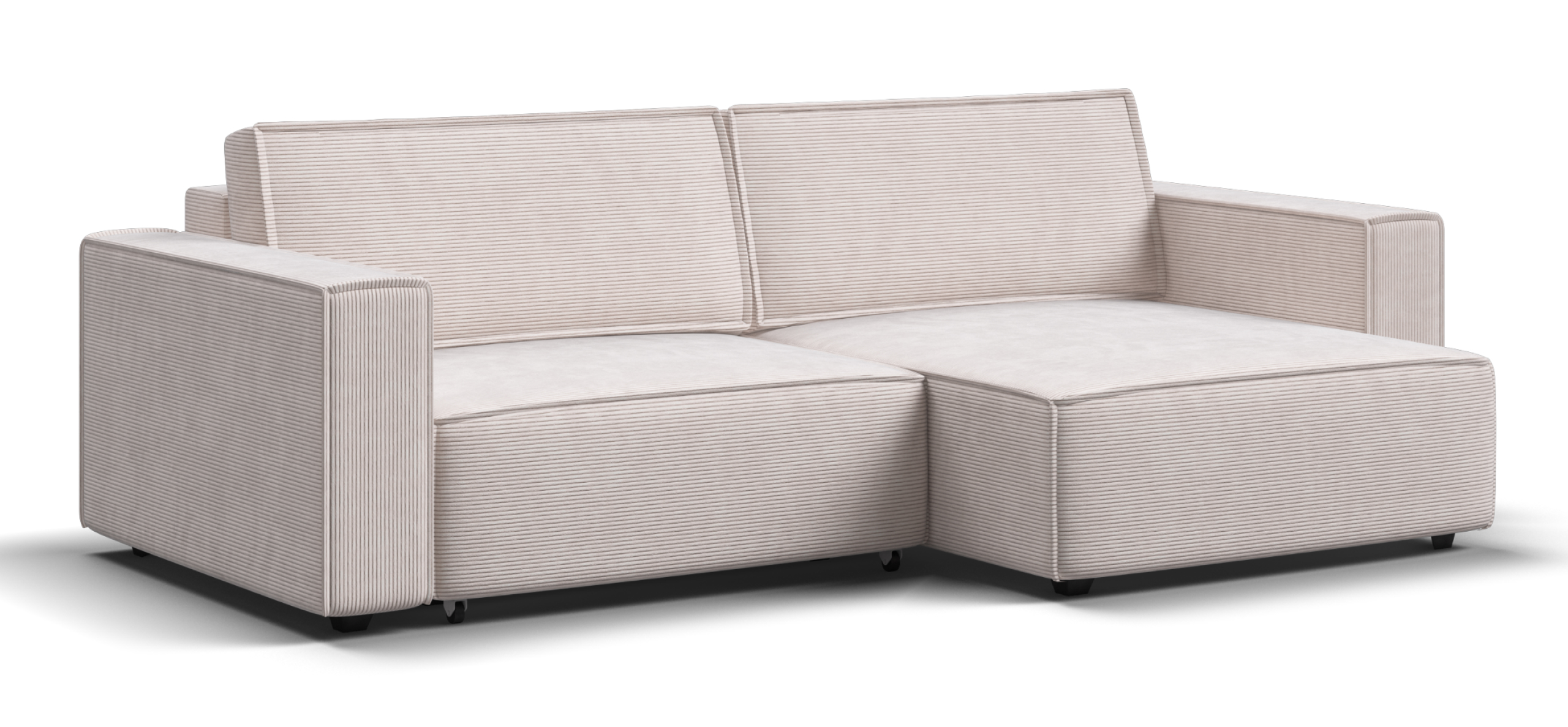 Угловой диван Босс Софт Модуль Вельвет Корд бежевый