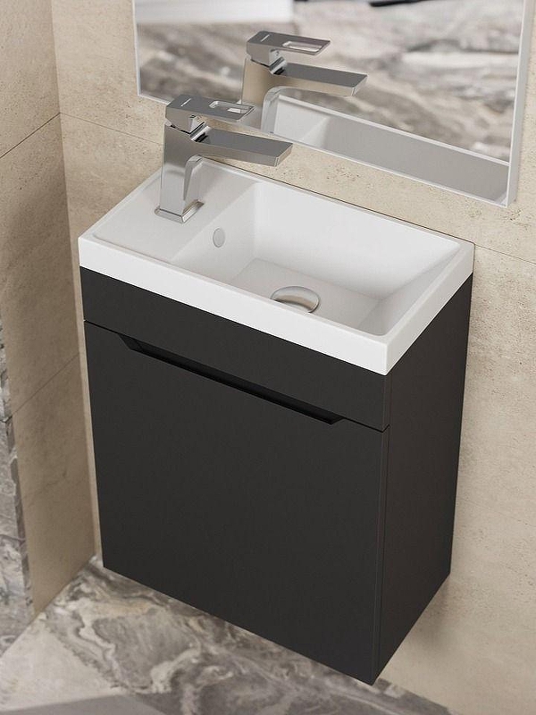 Тумба под раковину Uperwood Tanos 40 TTanos40B подвесная цвет Черный матовый