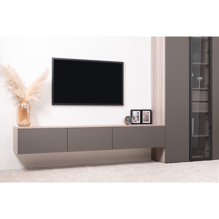 Тумба под ТВ «Роквуд 16.54.01», 768×368×320 мм, цвет эмили блаш/графит мягкая шагрень