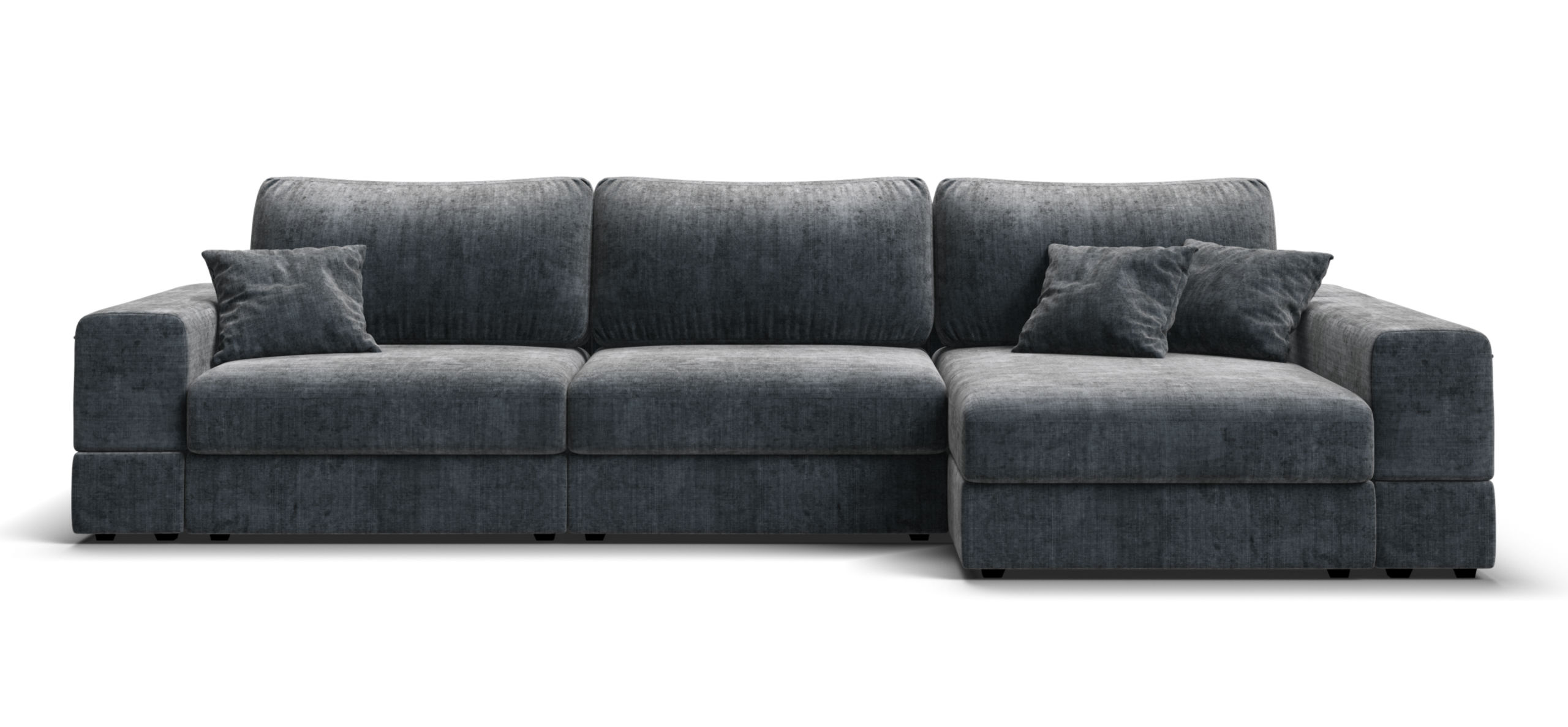 Угловой диван-кровать Босс Модуль ХЛ Шенилл Глосс карбон