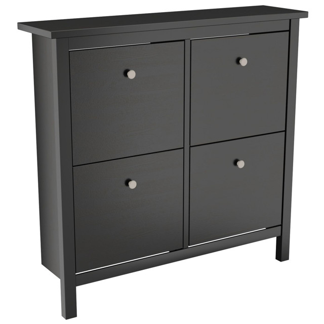 тумба для обуви Кантри 1070х270х1056мм черный сосна