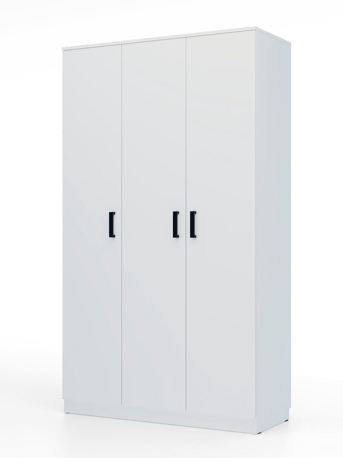 Шкаф распашной трёхстворчатый «Клик Мебель», 1210×500×2100 мм, цвет белый