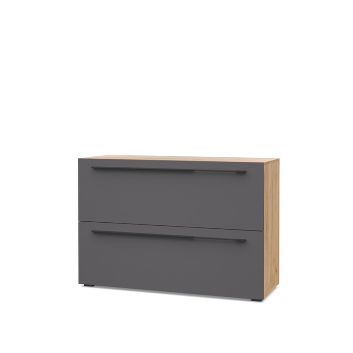 Тумба под ТВ «Стоун С81», 1100×460×820 мм, цвет дуб золотой/графит